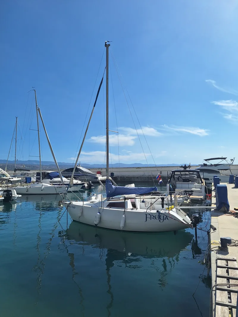 Freya alongside in Opatija, seen from the quay